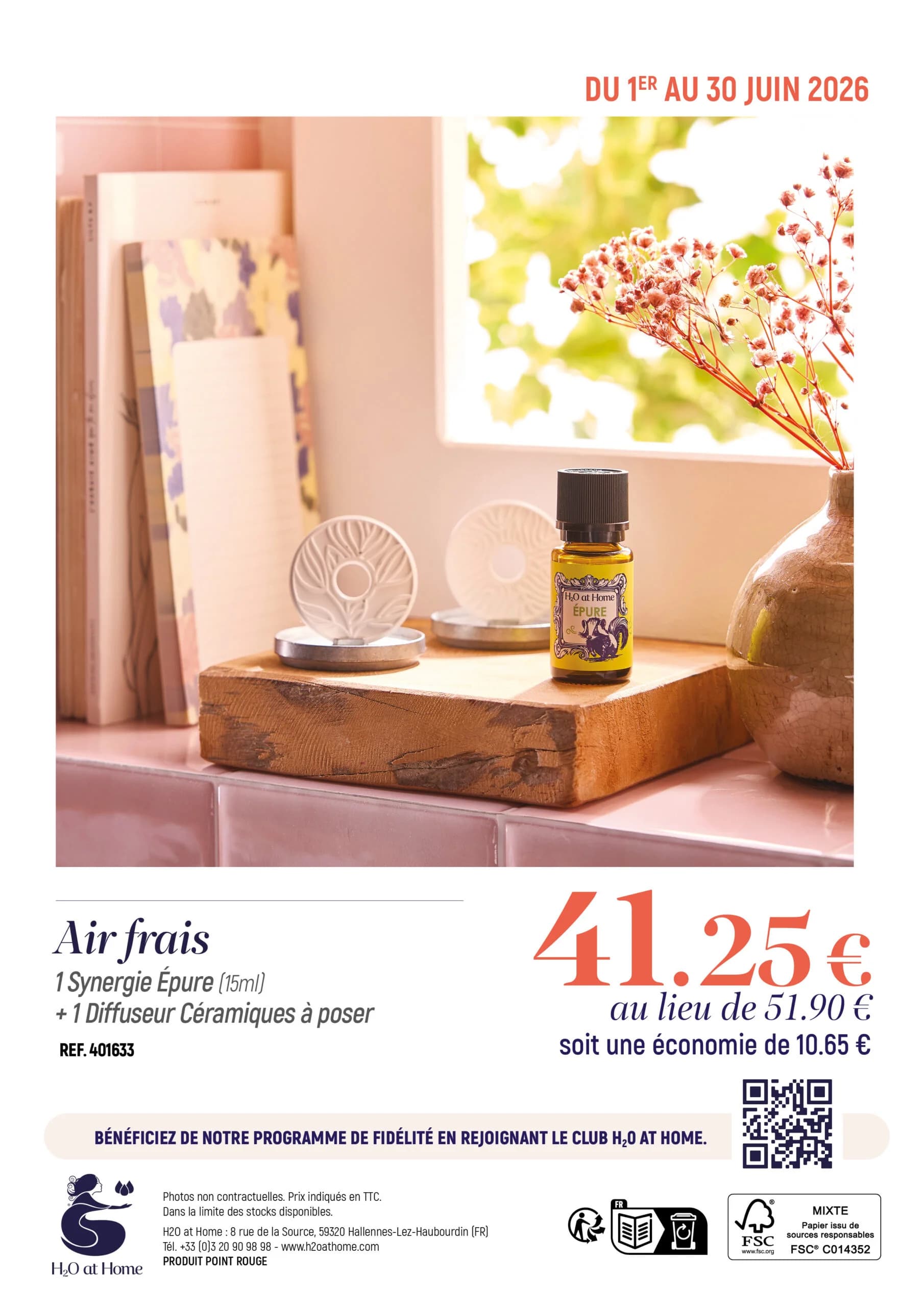 Avis Synergie Épure + Diffuseur H2O at Home 2026 : Air Frais Naturel en Wallonie
