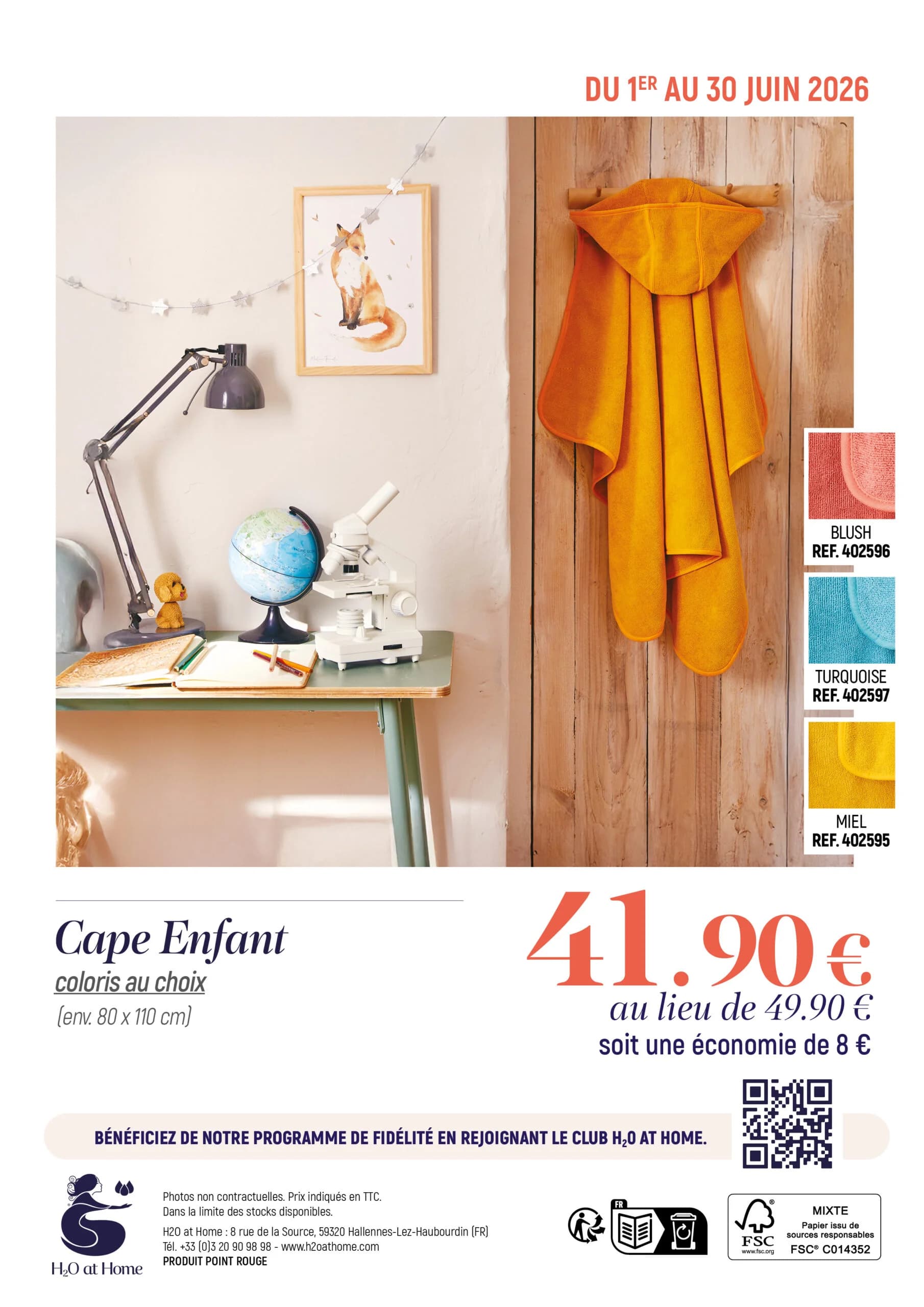 Avis Capes Bain Bébé & Enfant H2O at Home 2026 : Microfibre Ultra-Absorbante en Wallonie