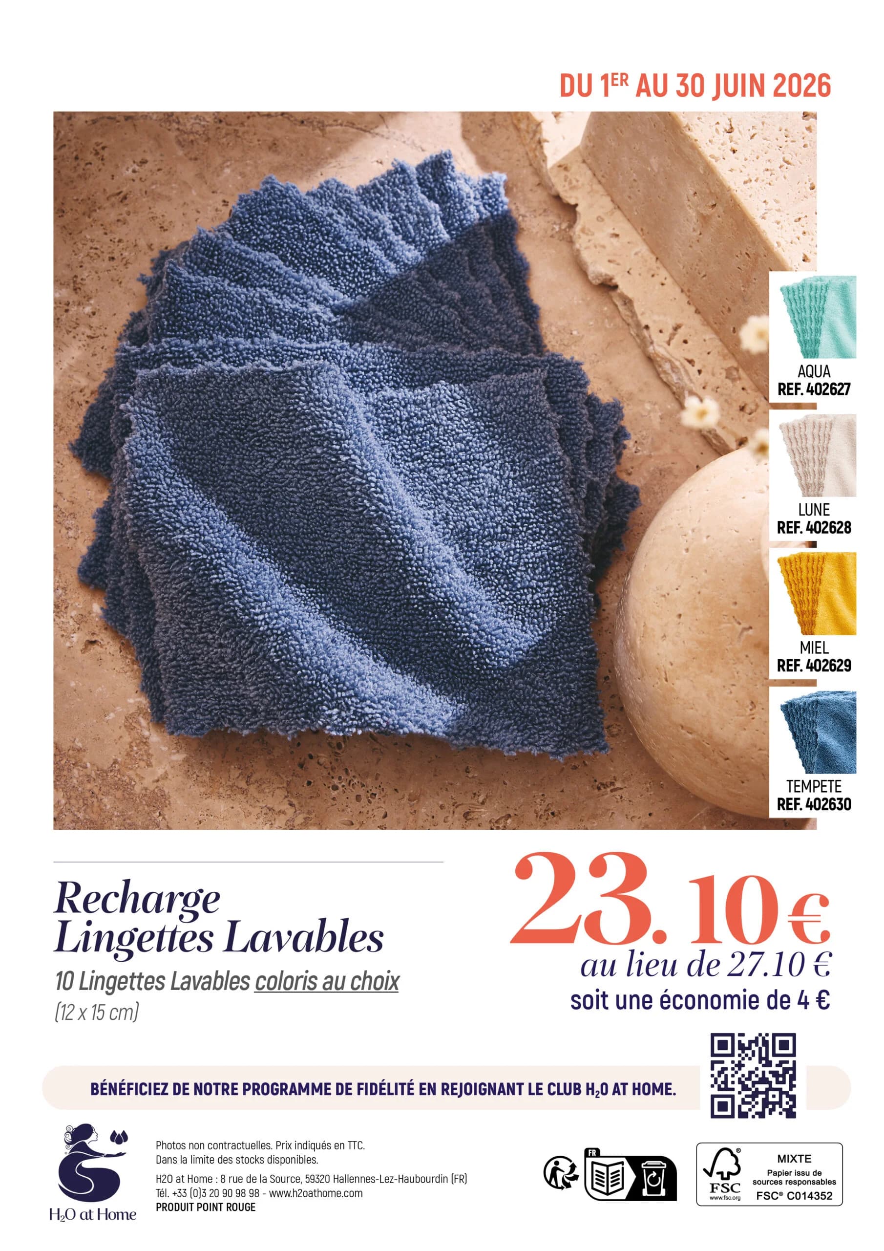 Avis Lingettes Lavables H2O at Home 2026 : Recharge & Kit Testés en Wallonie