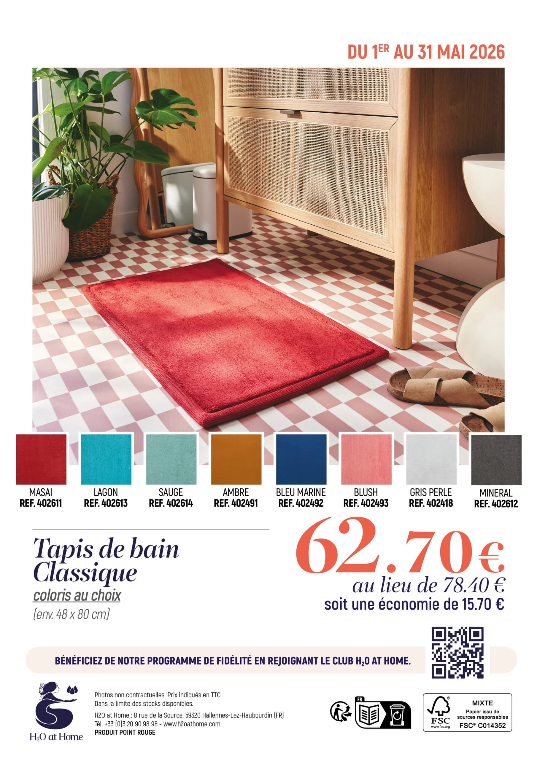 Avis Tapis de Bain Microfibre H2O at Home 2026 : Classique ou XL pour la Wallonie ?