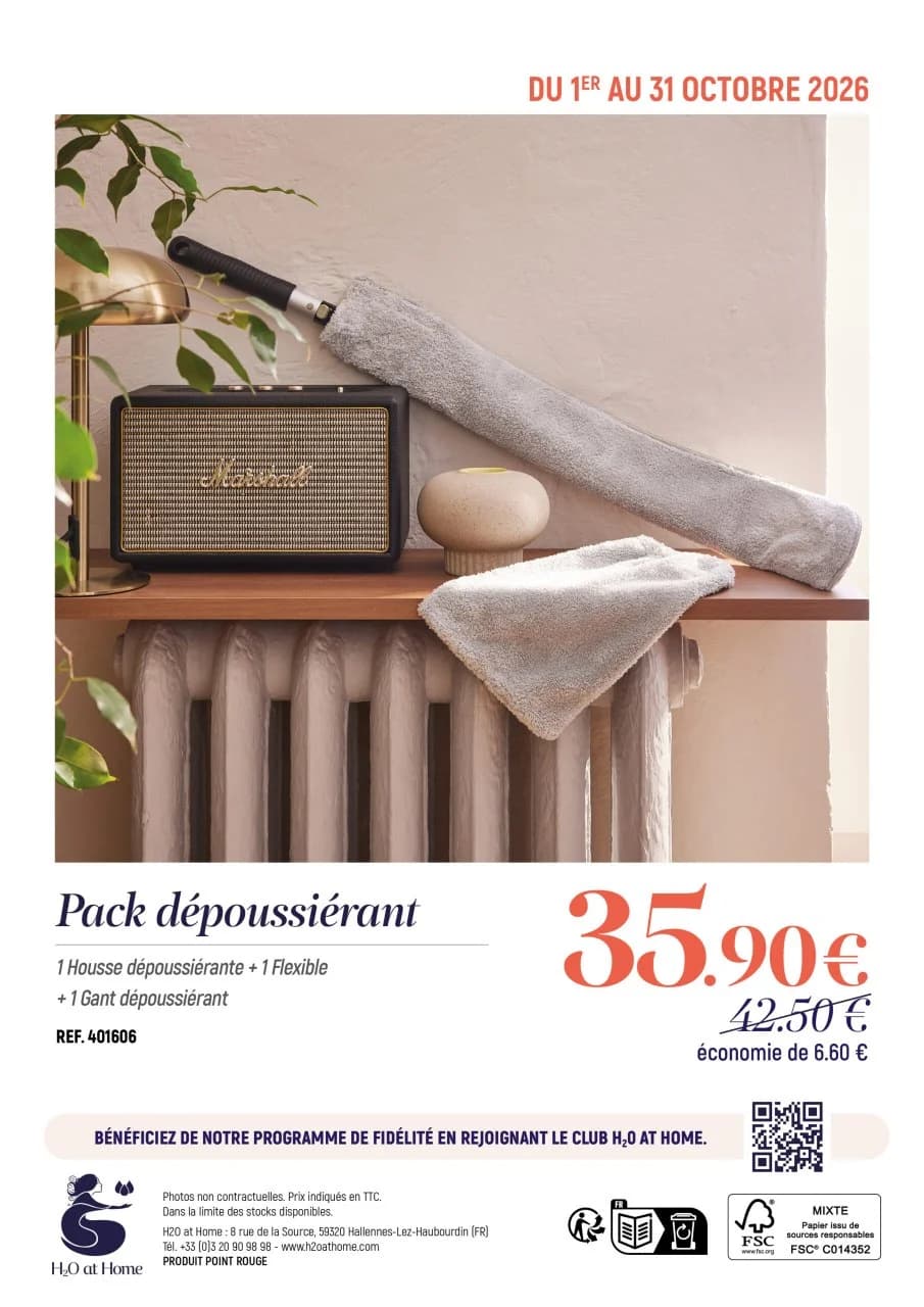 Promo Pack dépoussiérant — 35,90 € au lieu de 42,50 €