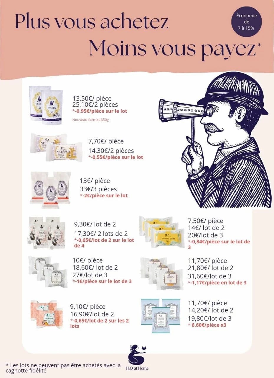 Plus vous achetez, moins vous payez