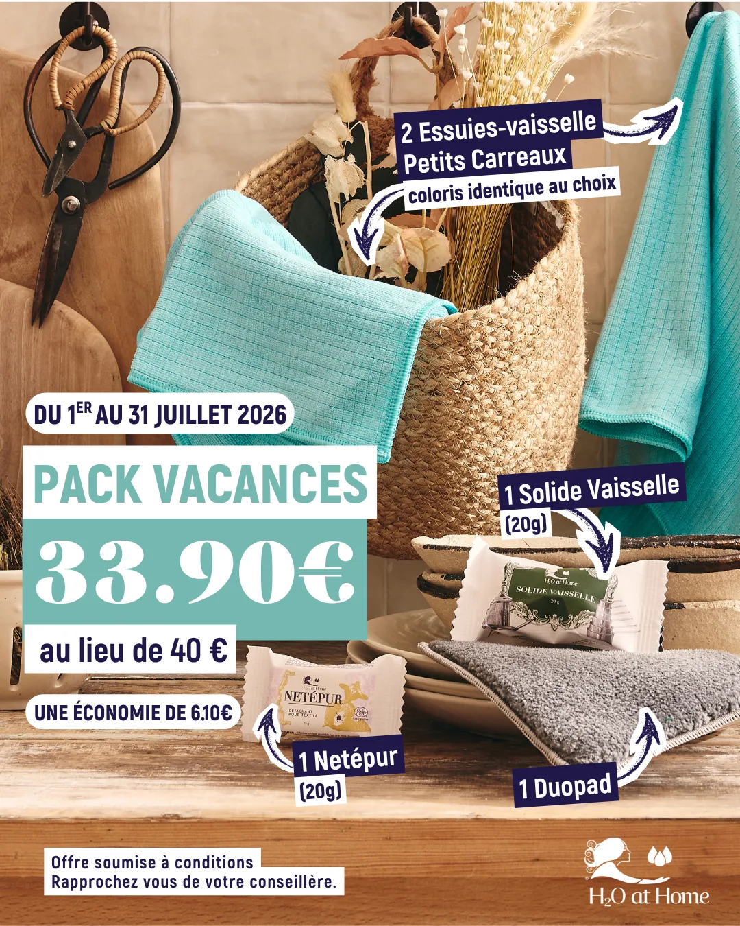 Pack Vacances H2O at Home juillet 2026