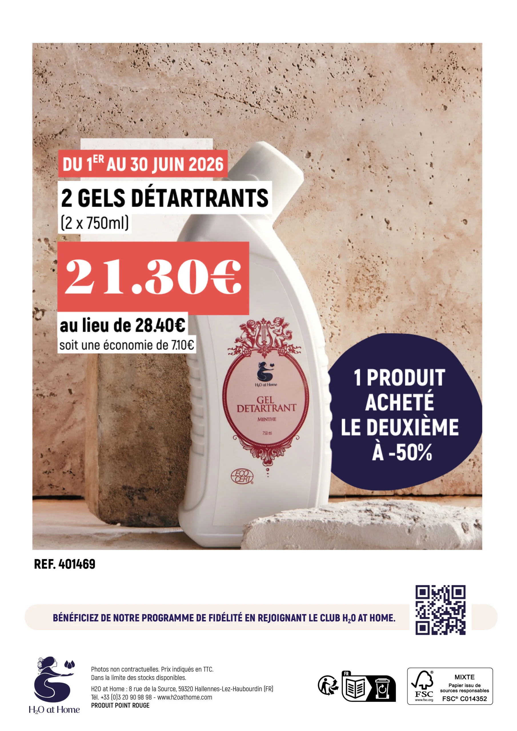 Gels détartrants H2O at Home